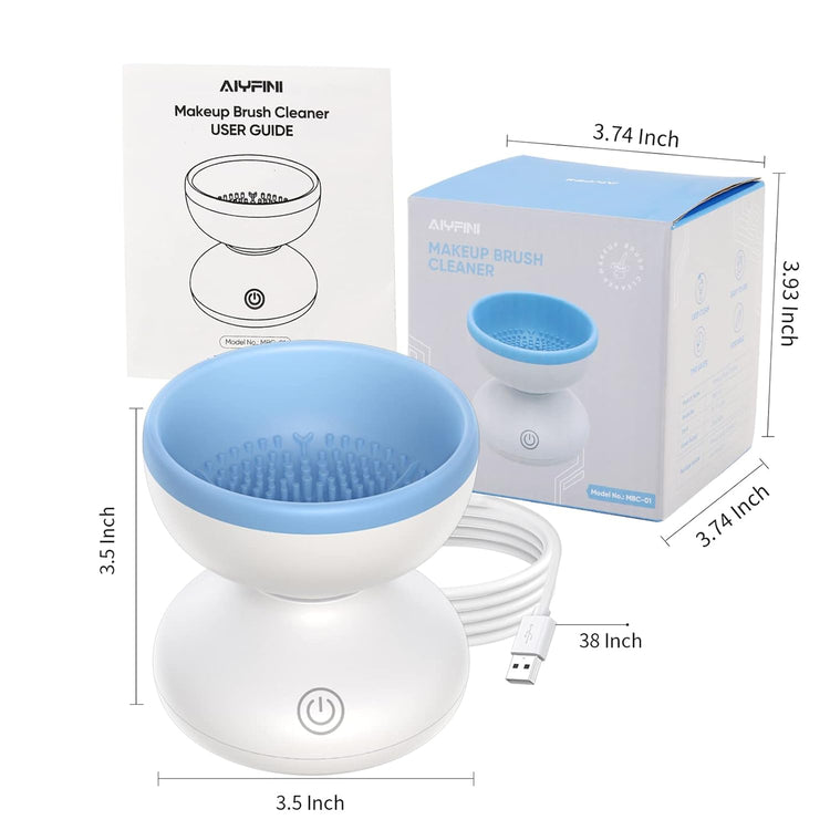 Makeup Brush Cleaner Machine - Electric Make up Brushes Cleaner Cleanser Professional Tool for Kabuki Foundation Liquid Powder Face Makeup Self Tanner Brush,Gifts for Women Stocking Stuffers