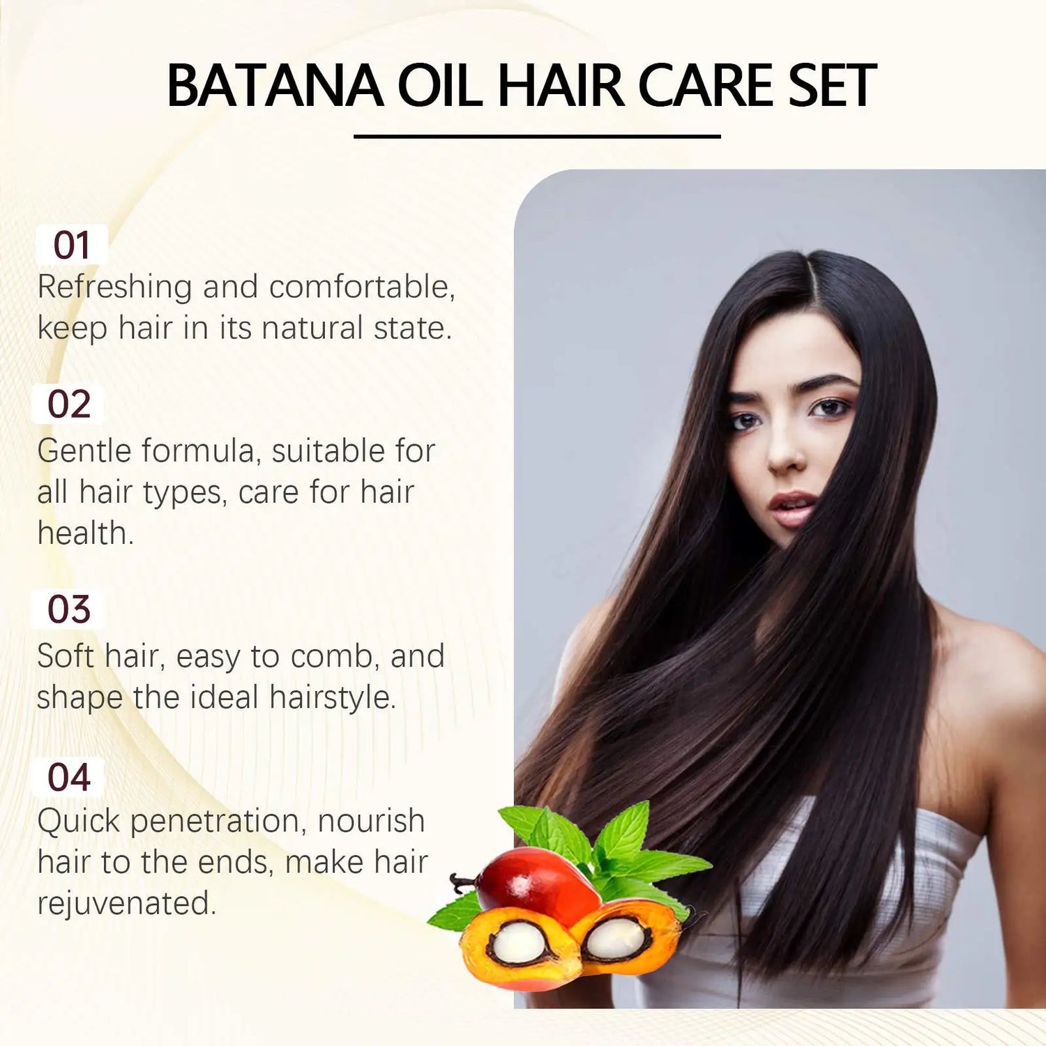 Batana Oil Rich Hair Care Set Decoration Hair Conditioner Fury Nourishing Hair Smooth Hair Care