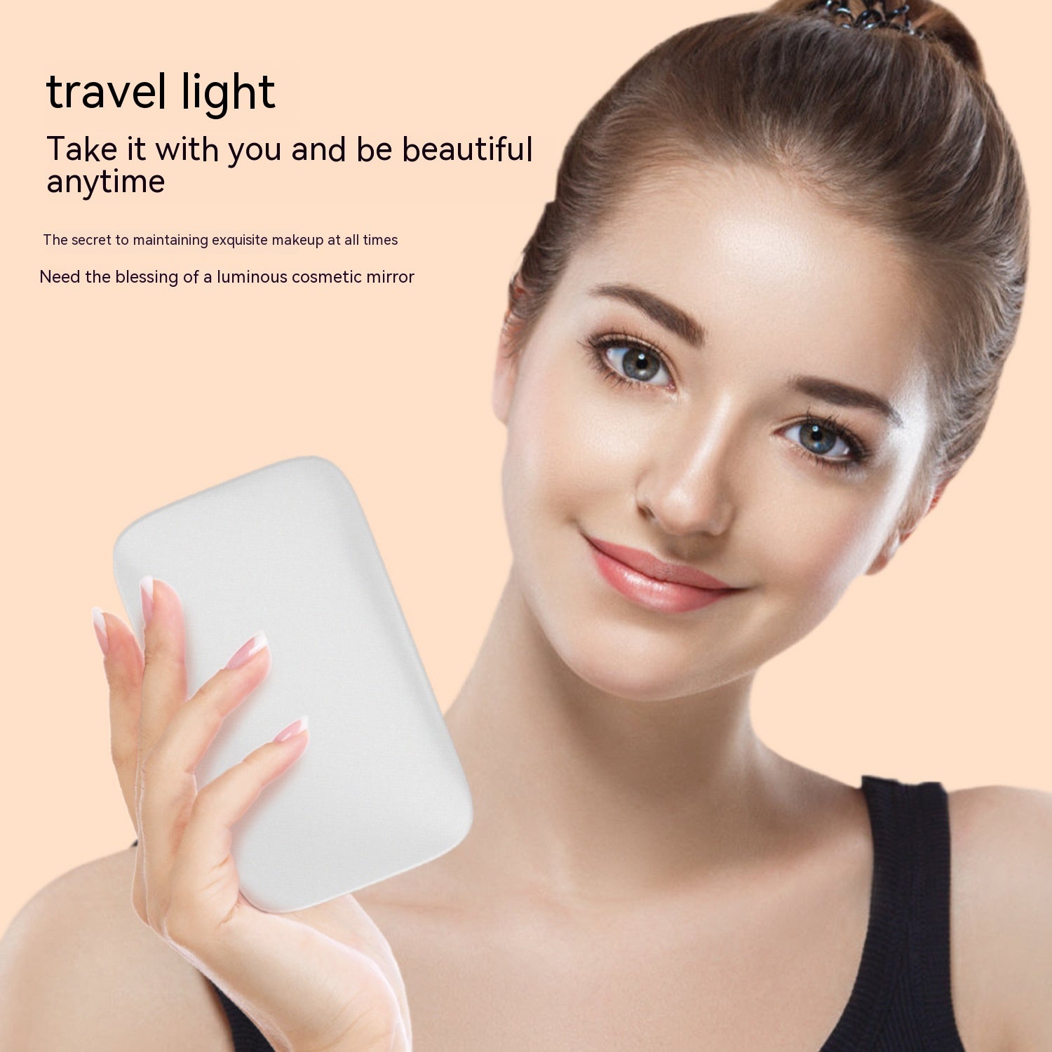 Portable Led Make-Up Mirror Luminous Mirror Double-Sided with Light Led Make-Up Mirror with Light