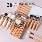 Makeup Brushes 28Pcs Pink Makeup Brush Set Premium Goat Synthetic Kabuki Foundation Blending Brush Face Powder Blush Concealers Eye Shadows Make up Brush Set(Pink/Rose Gold)