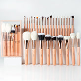 Makeup Brushes 28Pcs Pink Makeup Brush Set Premium Goat Synthetic Kabuki Foundation Blending Brush Face Powder Blush Concealers Eye Shadows Make up Brush Set(Pink/Rose Gold)