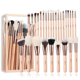 Makeup Brushes 28Pcs Pink Makeup Brush Set Premium Goat Synthetic Kabuki Foundation Blending Brush Face Powder Blush Concealers Eye Shadows Make up Brush Set(Pink/Rose Gold)