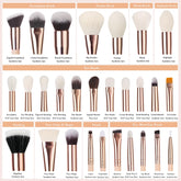 Makeup Brushes 28Pcs Pink Makeup Brush Set Premium Goat Synthetic Kabuki Foundation Blending Brush Face Powder Blush Concealers Eye Shadows Make up Brush Set(Pink/Rose Gold)