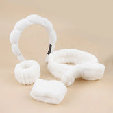 4Pcs Skincare Accessories for Face Wash Skincare Hair Accessories，Sponge Spa Headbands & Wristband Set, for Washing Face Makeup