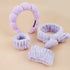 4Pcs Skincare Accessories for Face Wash Skincare Hair Accessories，Sponge Spa Headbands & Wristband Set, for Washing Face Makeup